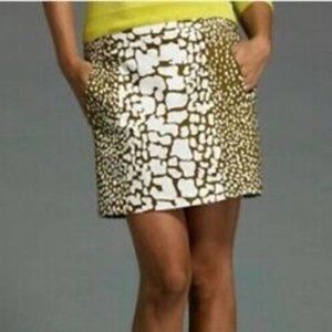 J. Crew Giraffe Print Mini Skirt with Pockets. SZ4